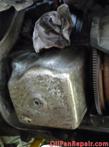 7.3 Ford Oil Pan Repair - Clean Oil Pan